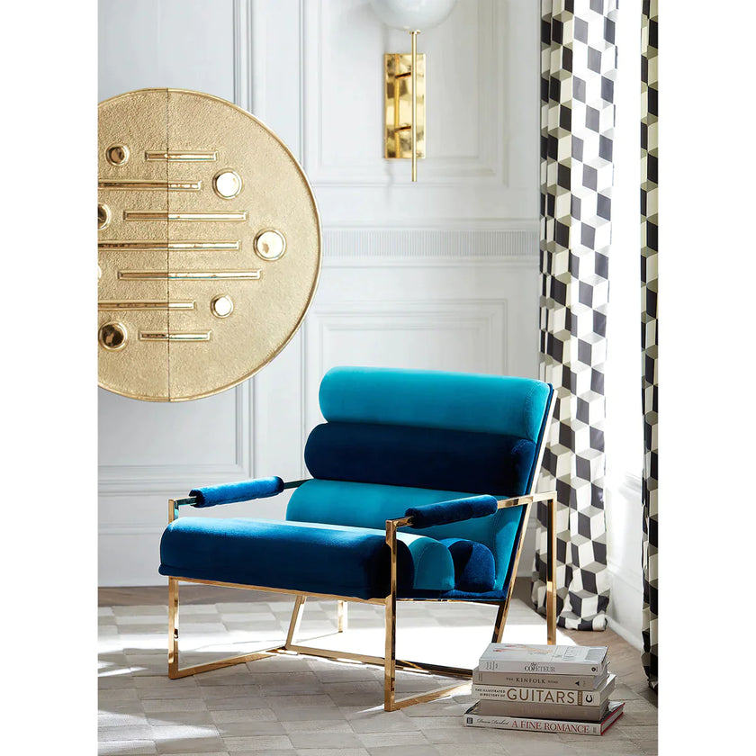 channeled goldfinger lounge chair rialto navy rialto turquoise