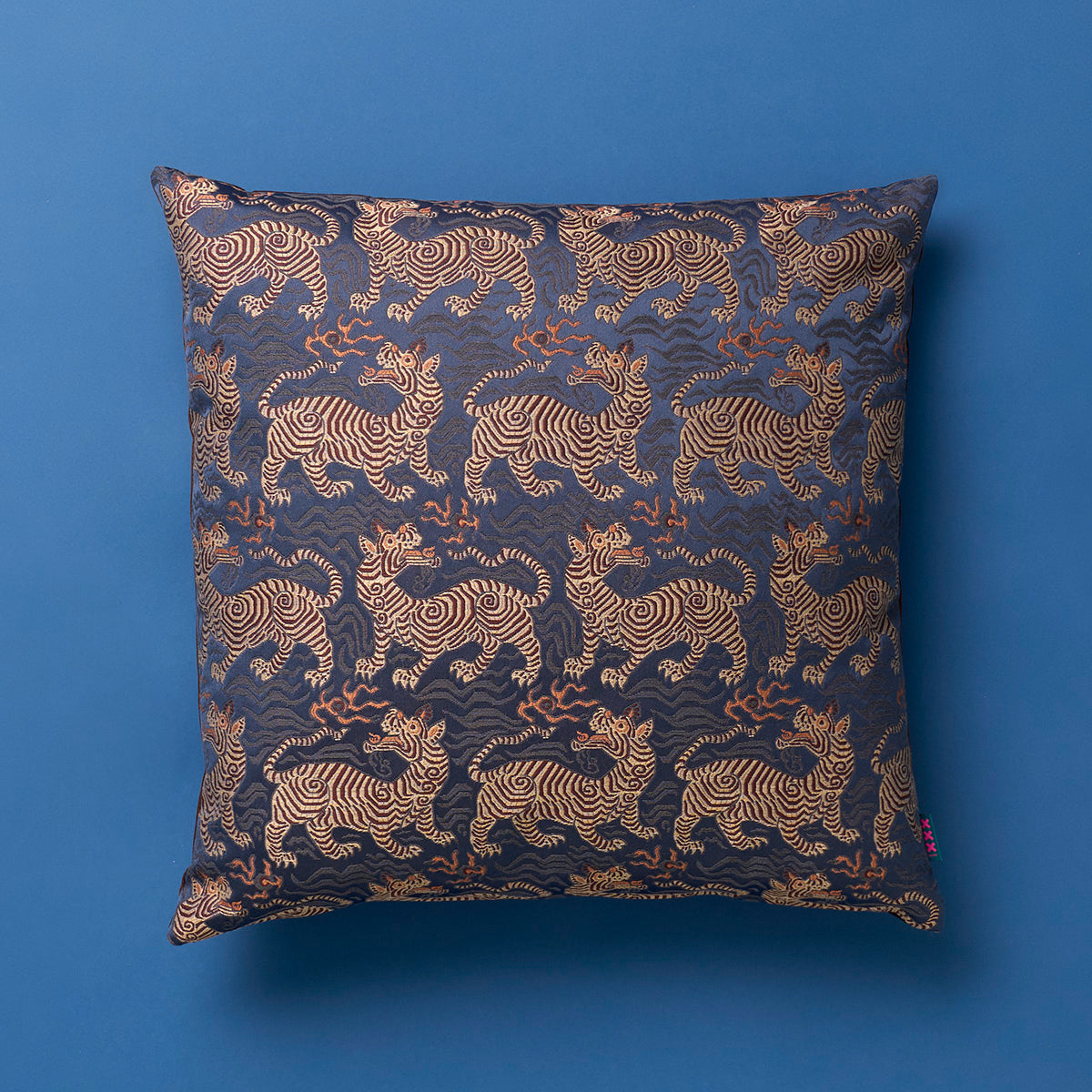 petite tibet deep blue cushion