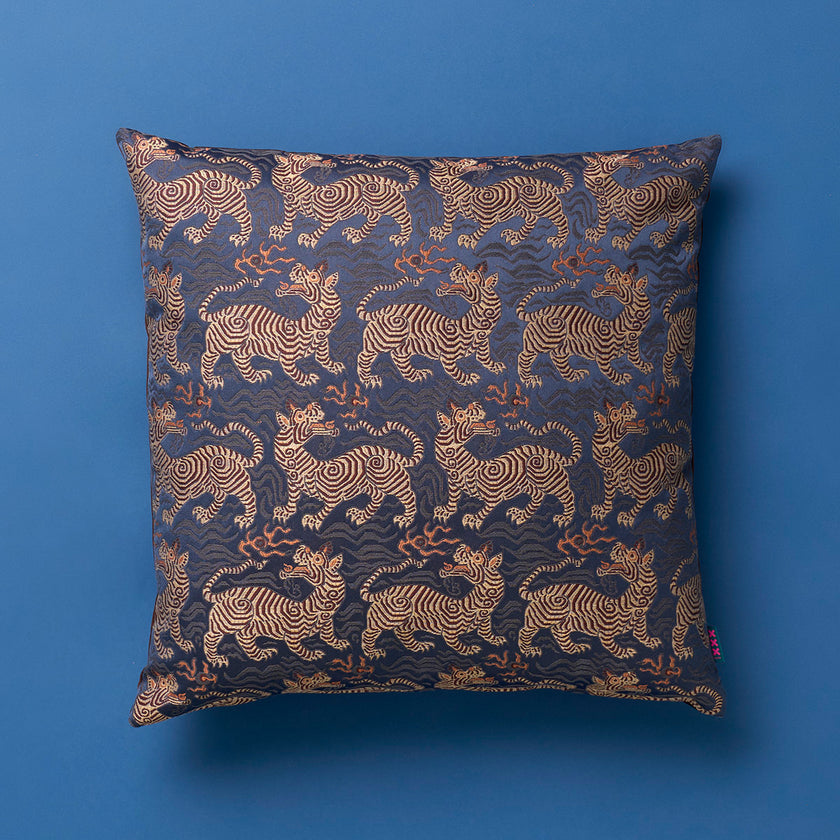 petite tibet deep blue cushion