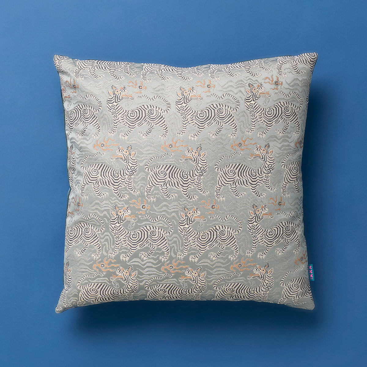 petite tibet pale blue cushion